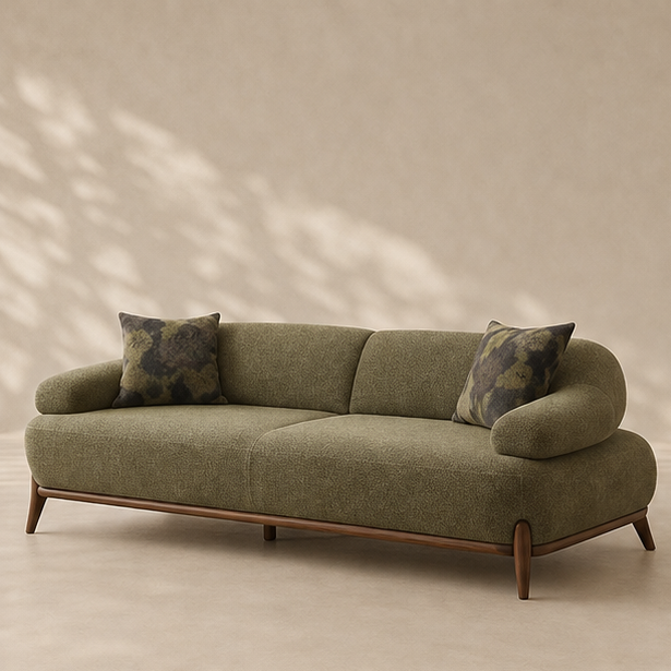 Organic Contour Sofa by Wood Craft