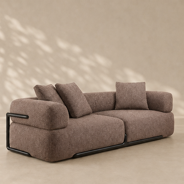 Modern Textural Modular Sectional Sofa