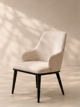 Sculpted Linen Armchair