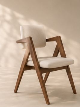 Artisan Walnut Armchair, Plush Comfort