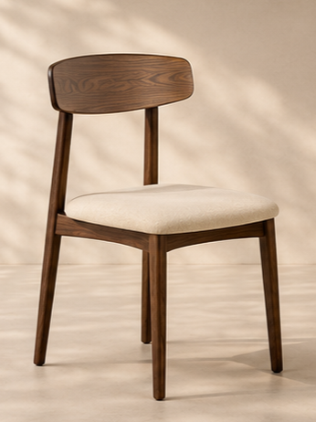 Mid-Century Modern Walnut Dining Chair