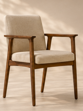Mid-Century Modern Wood Armchair