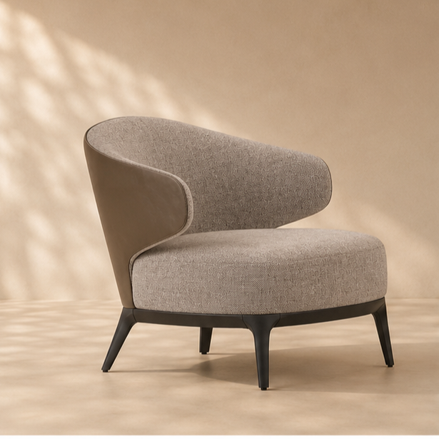 Sculptural Accent Armchair