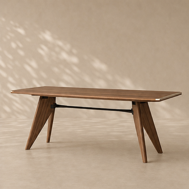 Mid-Century Modern Walnut Dining Table