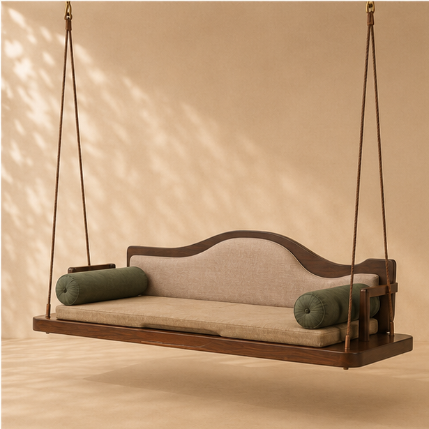 Artisan Handcrafted Wooden Swing Sofa