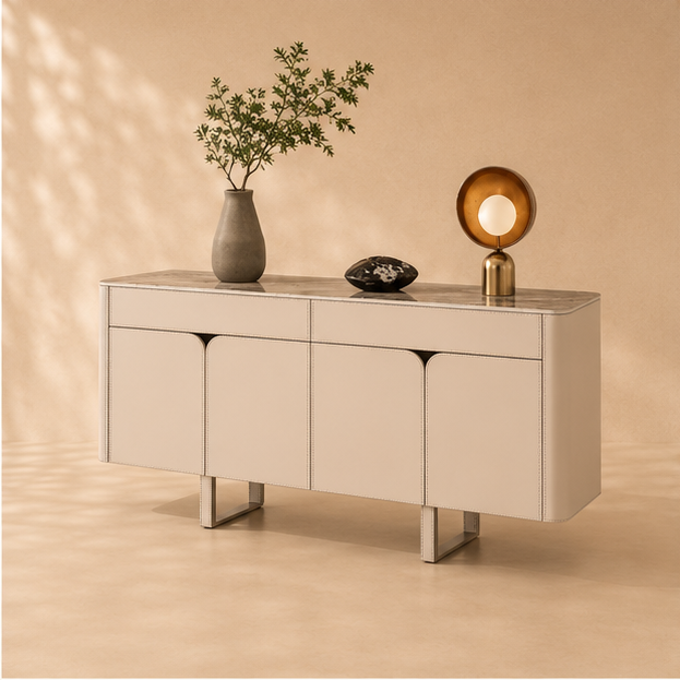 Contemporary Wood Craft Credenza